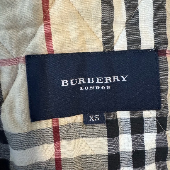 BURBERRY LONDON Quilted Mint Green Tiffany Blue Nova Check Lined Jacket Size XS - Picture 5 of 12